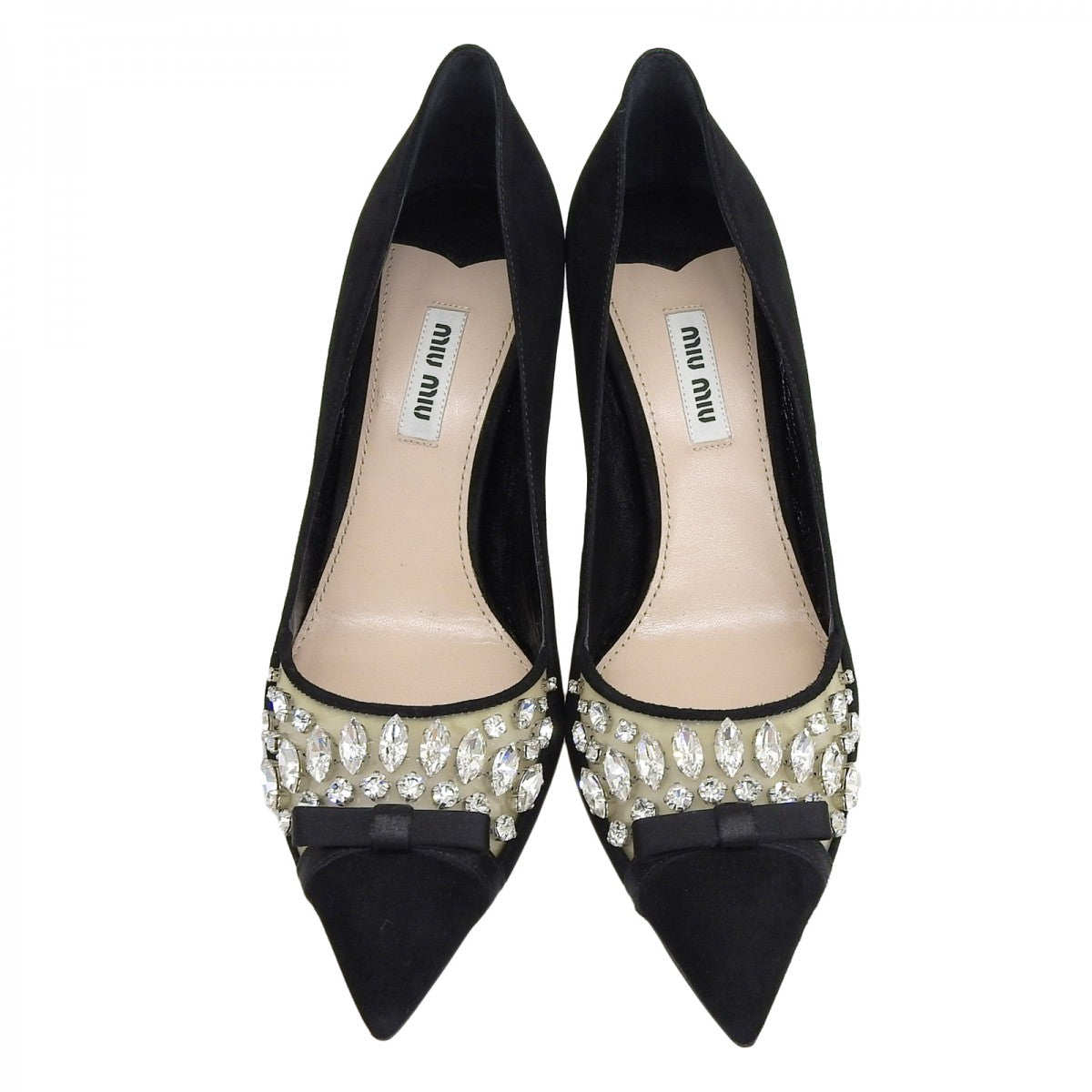 Miu Miu Pumps Suede Leather Black 37