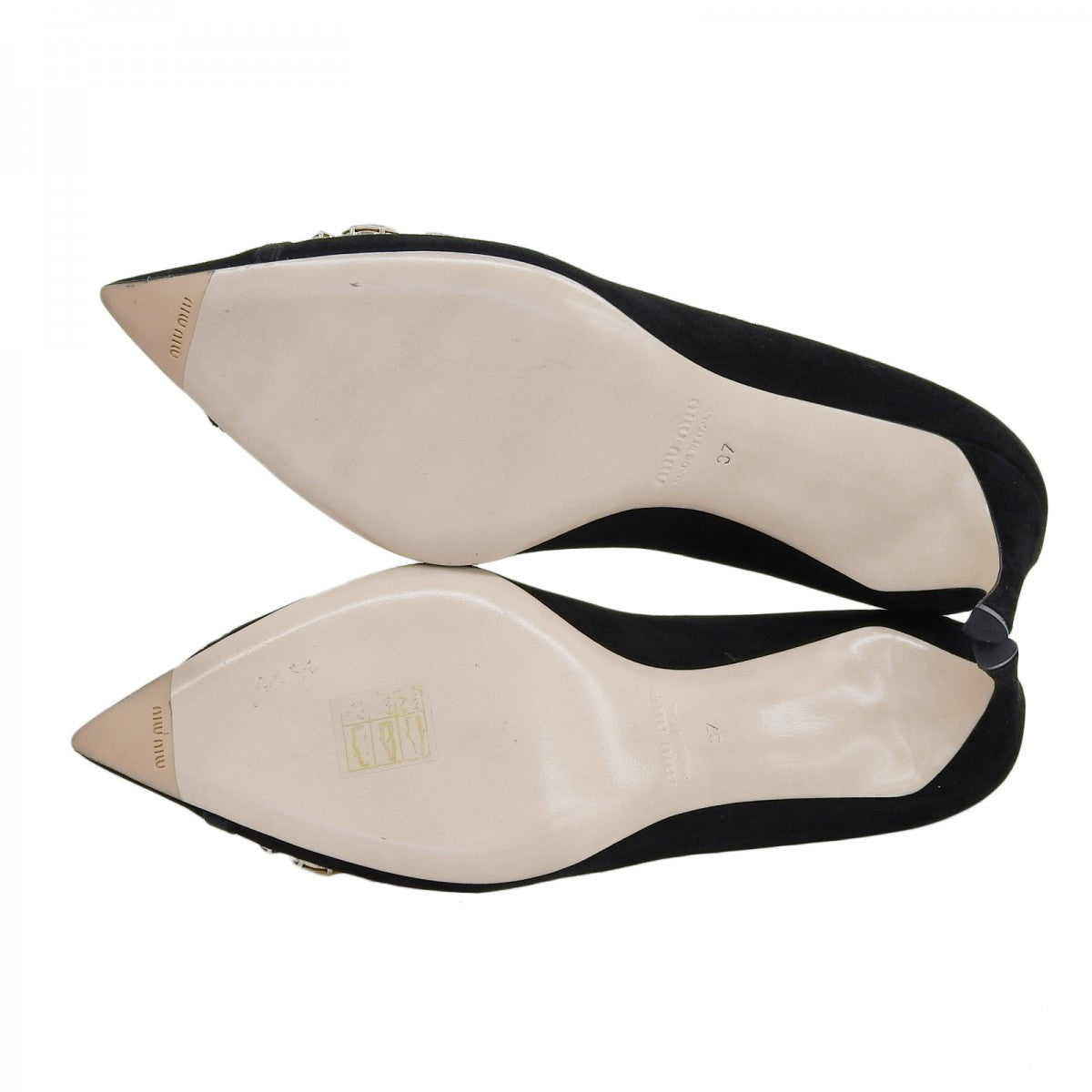 Miu Miu Pumps Suede Leather Black 37
