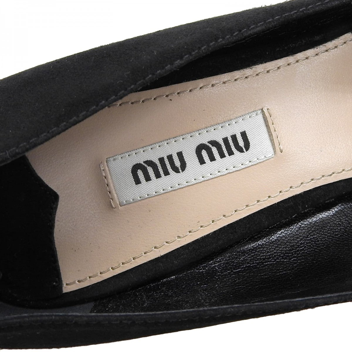 Miu Miu Pumps Suede Leather Black 37