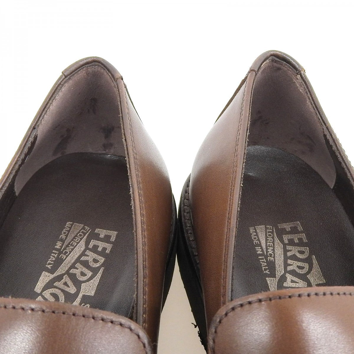 Salvatore Ferragamo Loafers 10382 Leather Brown Ganto 6