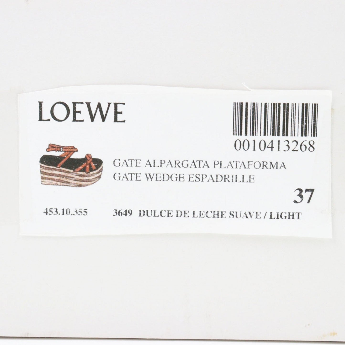 Loewe Sandals Leather Brown Beige 37