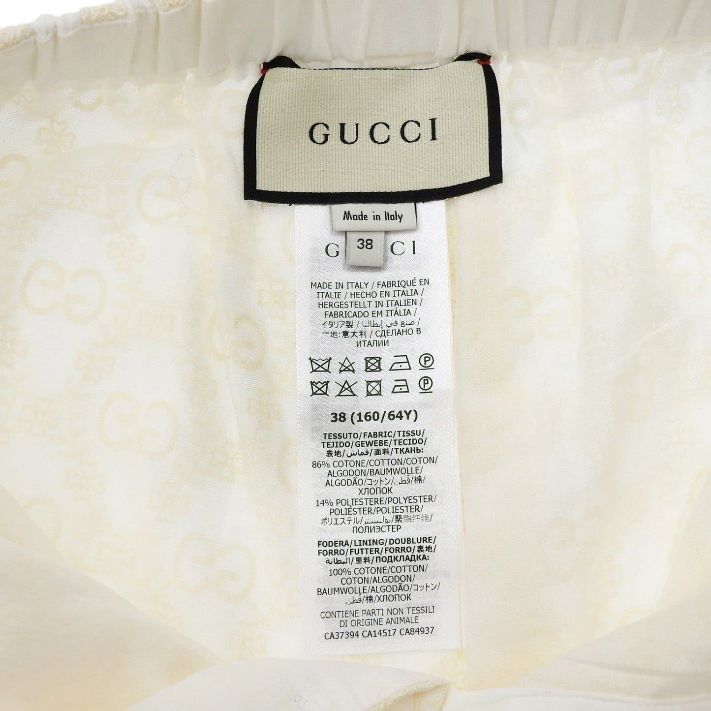 Gucci Shorts 627841 Cotton Off White 38