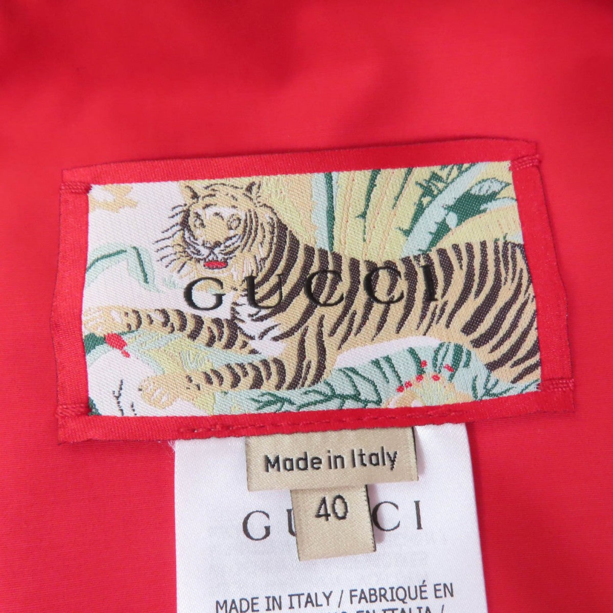 Gucci Coat 682981 Cotton Red Brown Tiger 40