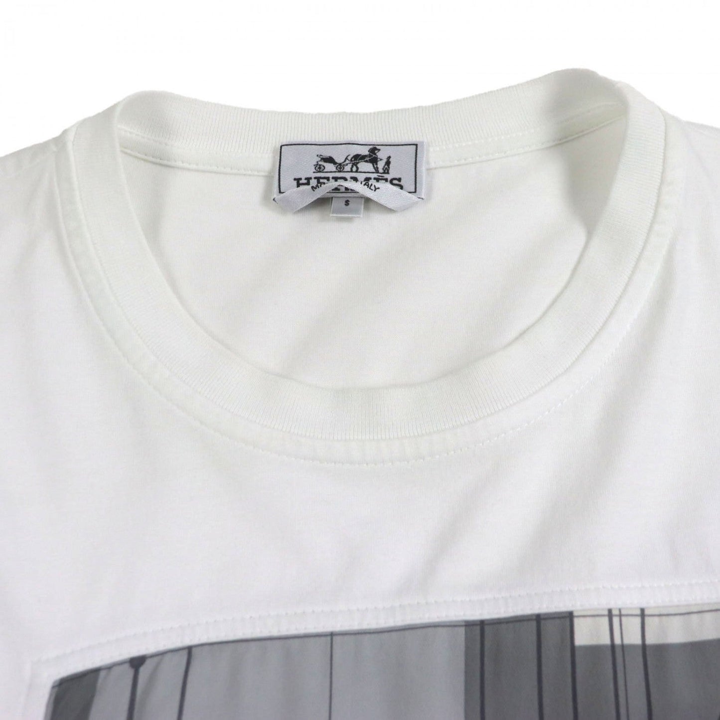 Hermes Short Sleeve T-Shirt Cotton White S
