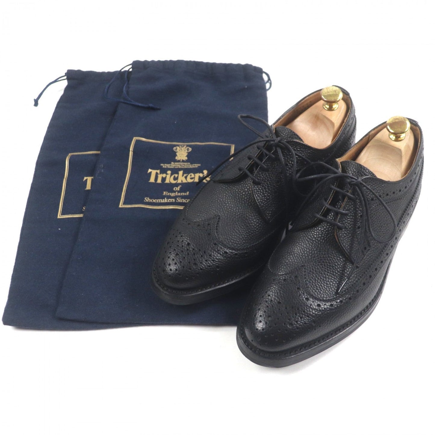 Tricker'S Leather Shoes M6837 Leather Black Fulton 8 Half