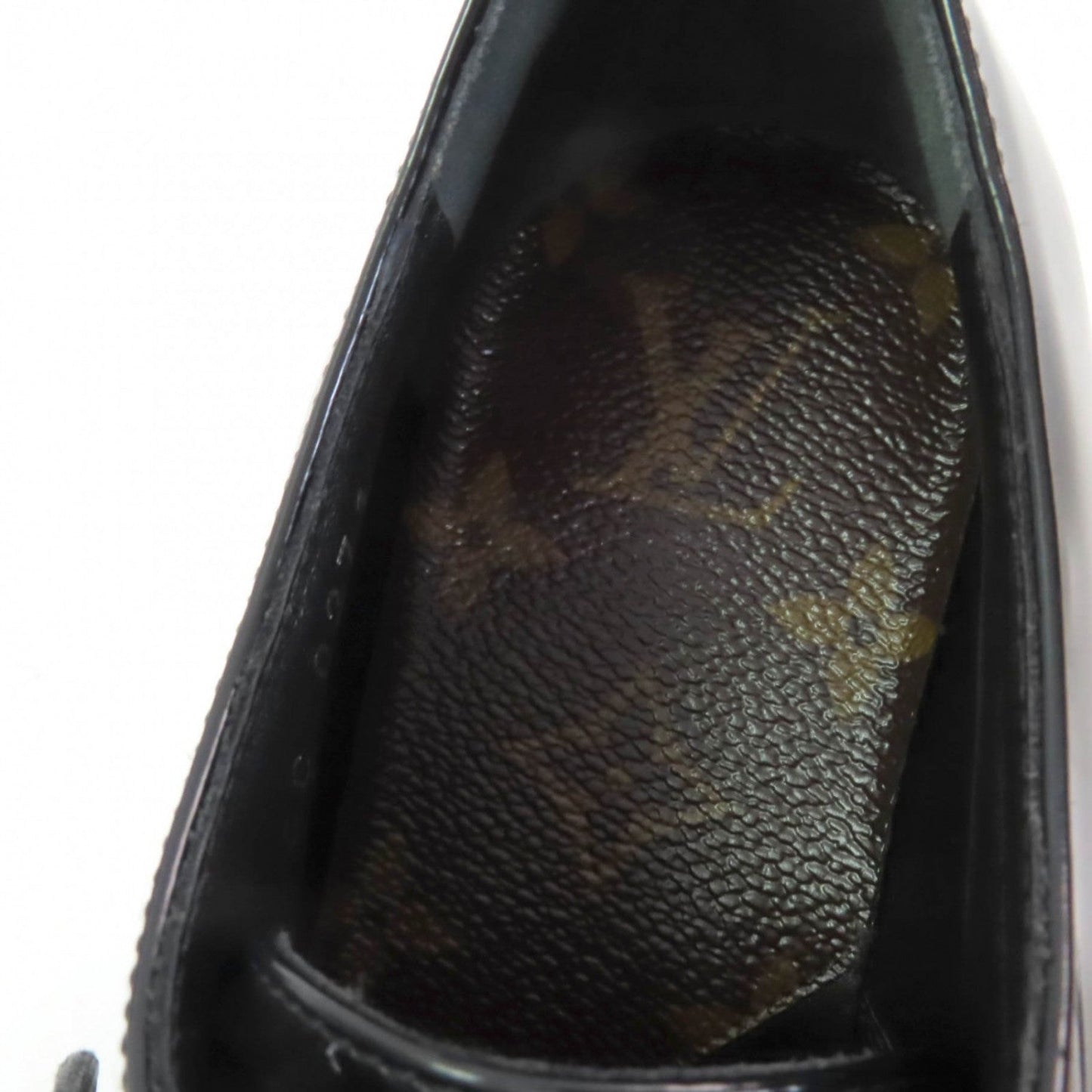Louis Vuitton Leather Shoes Leather Black Suit Line Oxford 37