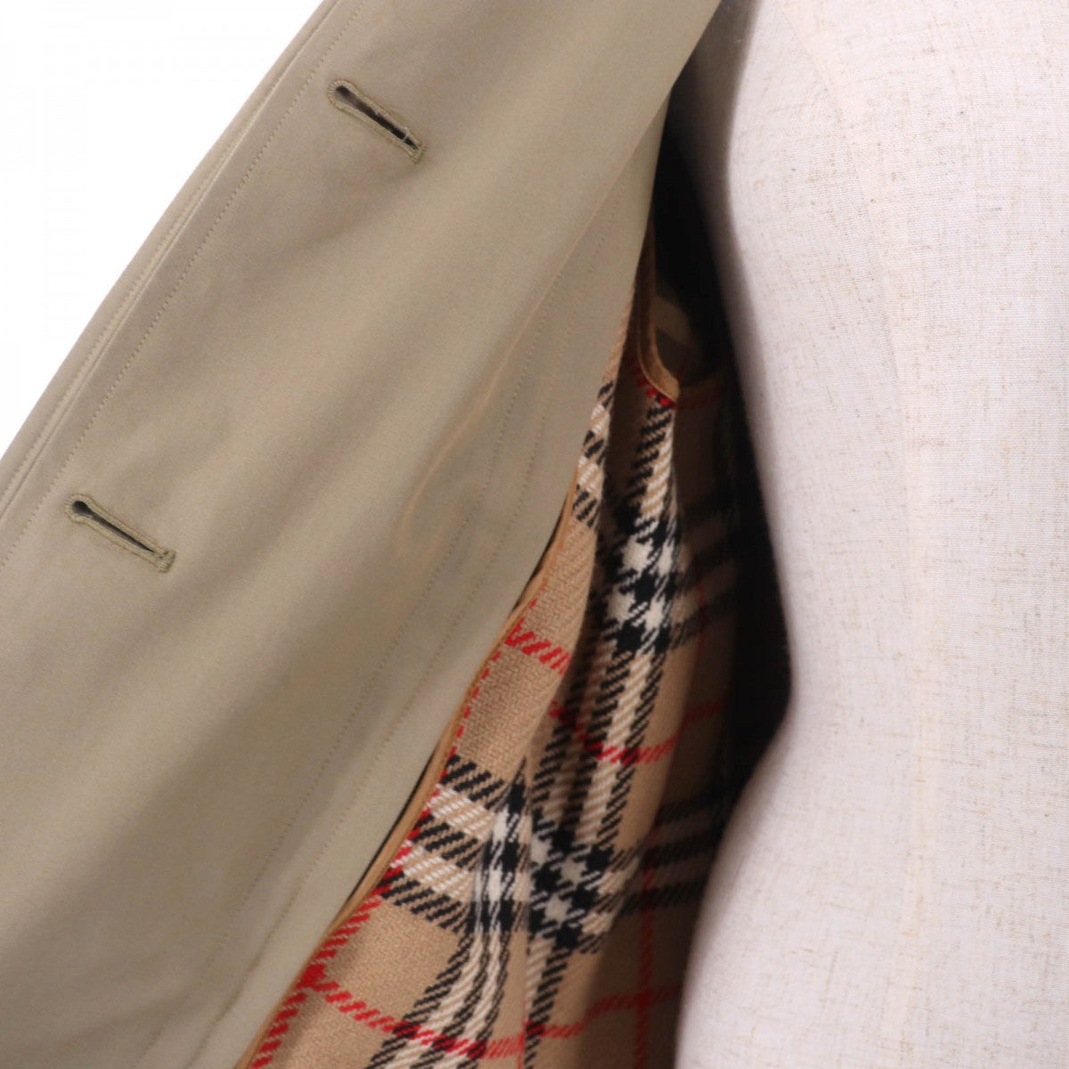 Burberry Stainless Collar Coat Cotton Beige No Size Listed