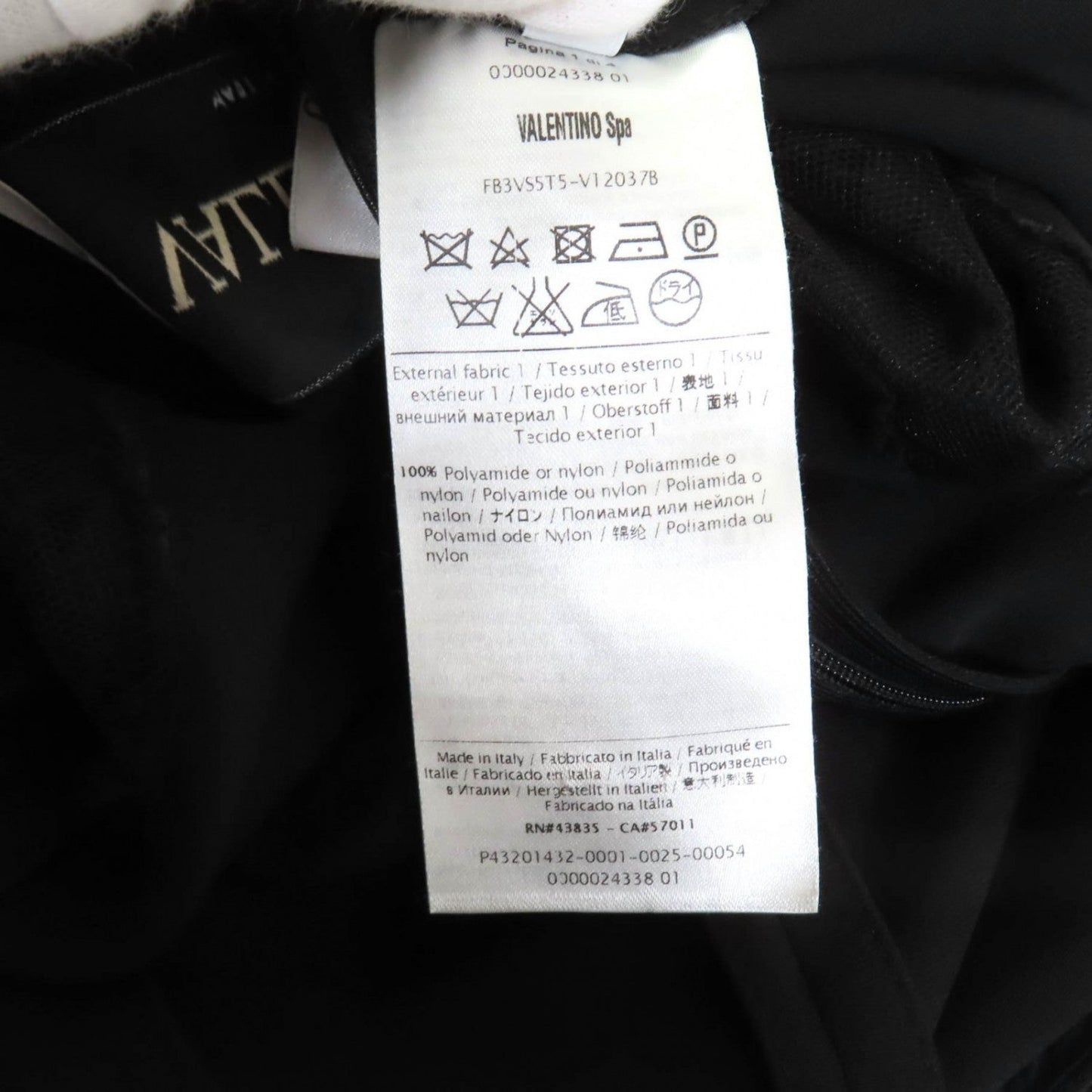 Valentino One Piece Nylon Black 44
