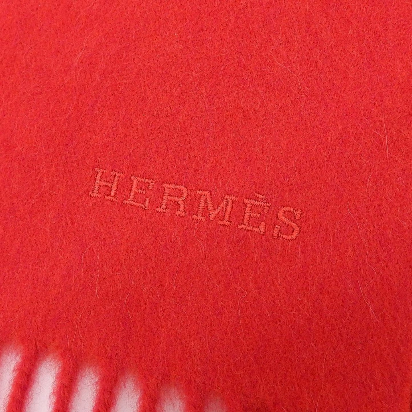 Hermes Scarf Cashmere Red