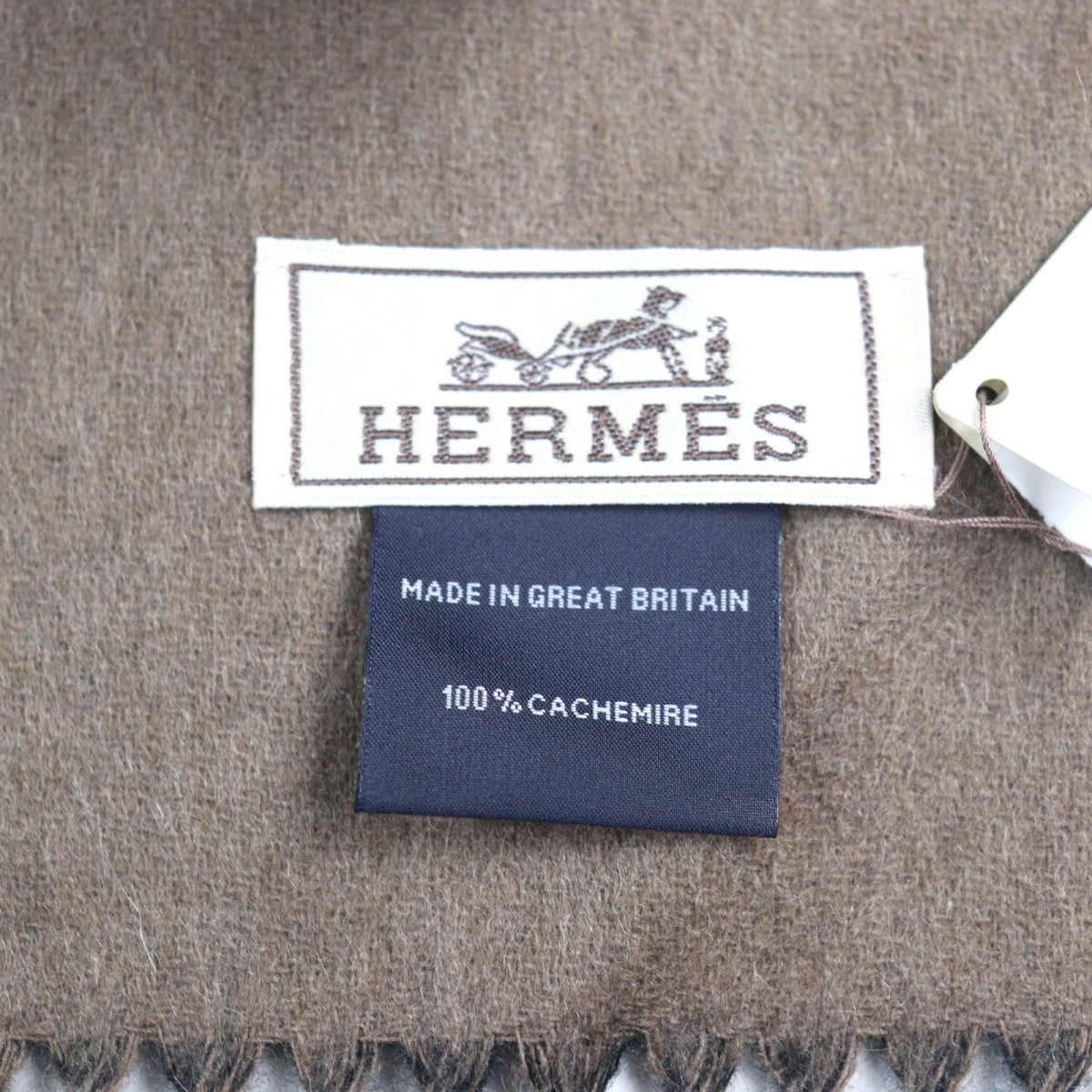 Hermes Scarf Cashmere Black Brown