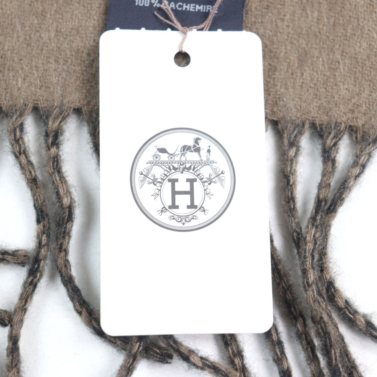 Hermes Scarf Cashmere Black Brown