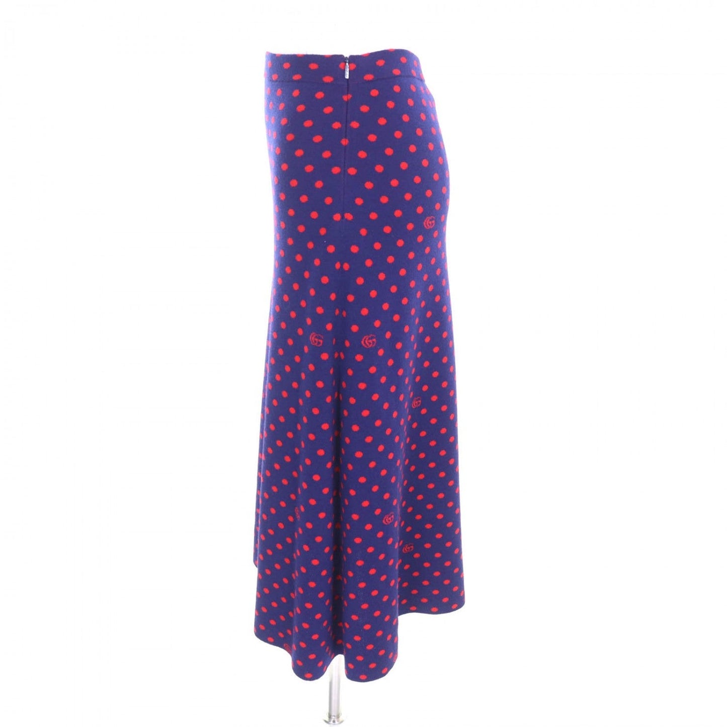 Gucci Skirt 623610 Wool Navy Red Xs