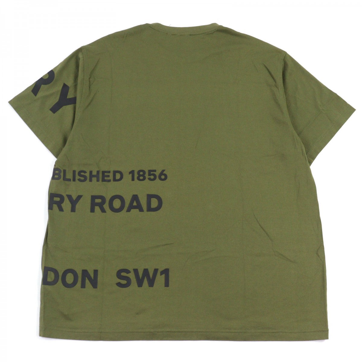 Burberry Short Sleeve T-Shirt 8055249 Cotton Khaki Green Harlford M