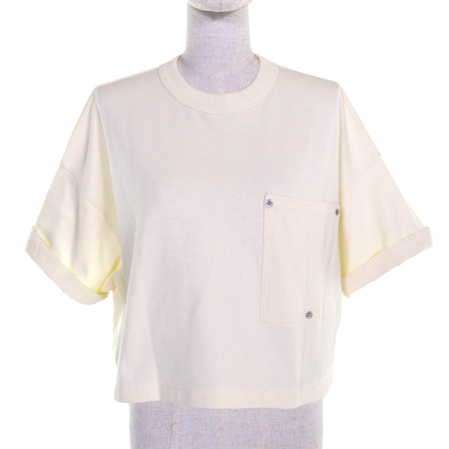 Bottegaveneta Short Sleeve T-Shirt 777597 Cotton Cream Type Xs