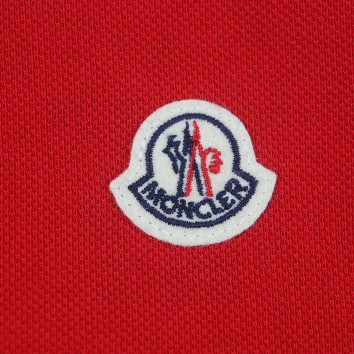 Moncler Short Sleeve Polo Shirt Cotton Red S
