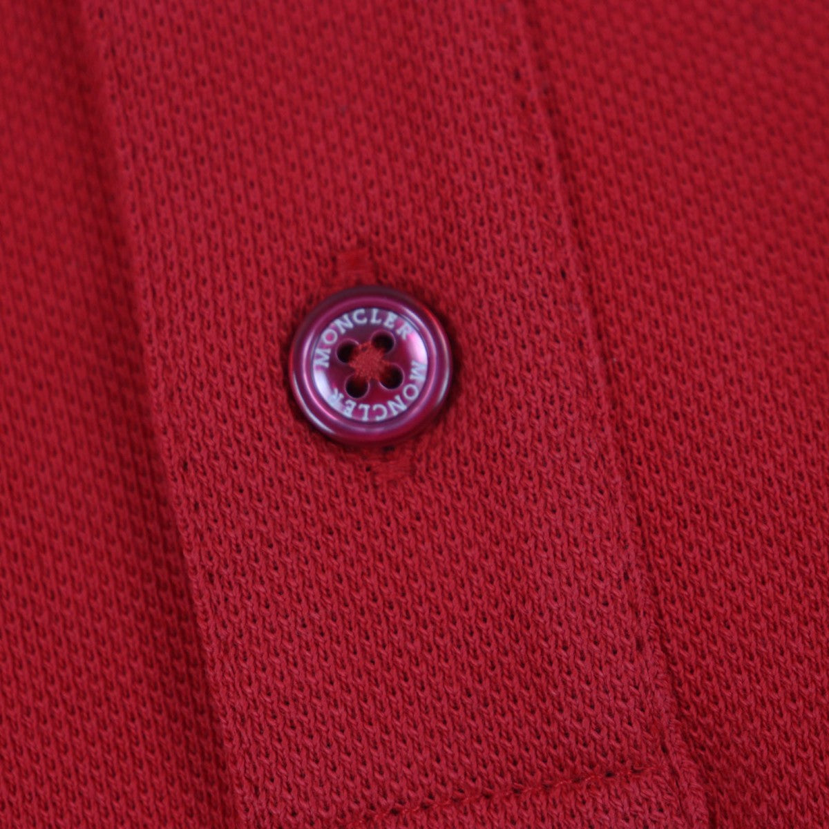 Moncler Short Sleeve Polo Shirt Cotton Red S