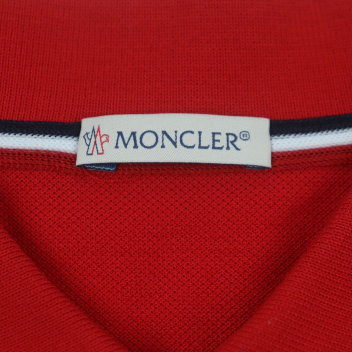 Moncler Short Sleeve Polo Shirt Cotton Red S