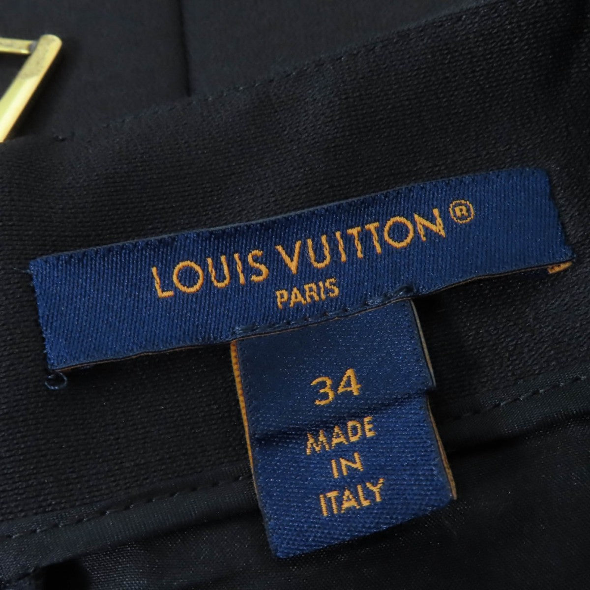 Louis Vuitton Overall Wool Black Button-Waist Mikado Playsuit 34
