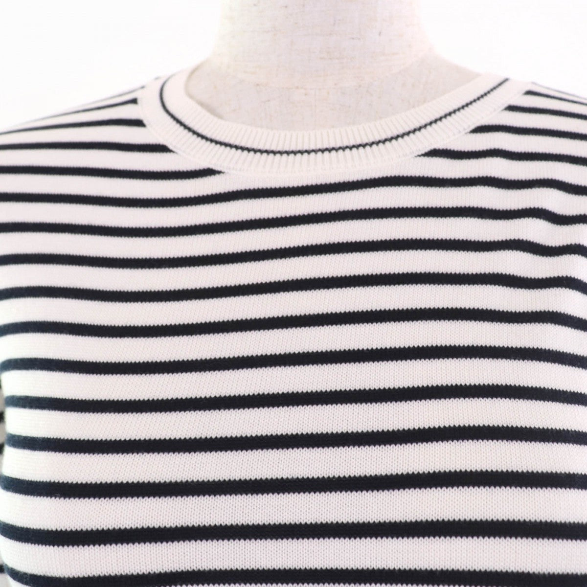 Moncler Knit Cotton Ivory Black Xs