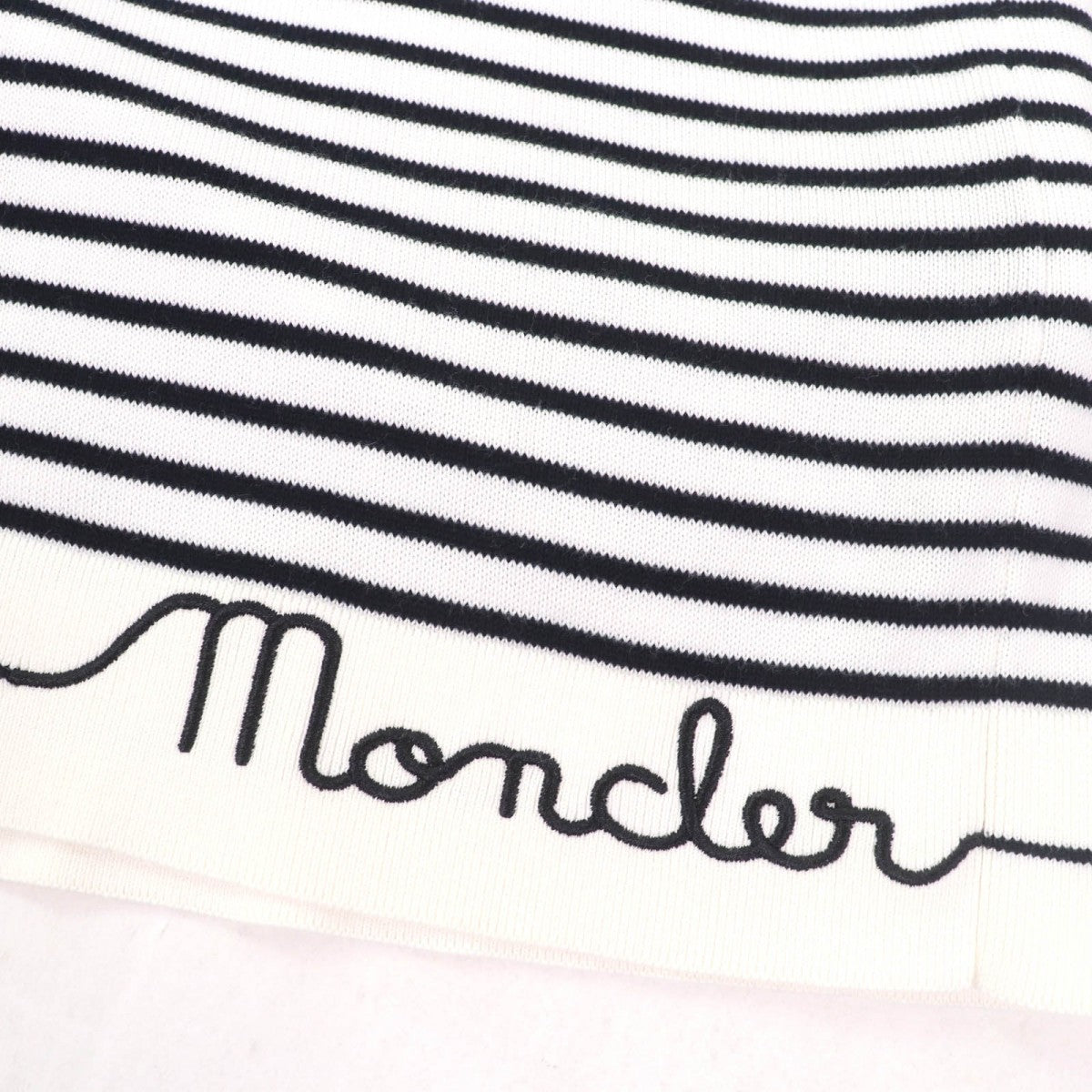 Moncler Knit Cotton Ivory Black Xs