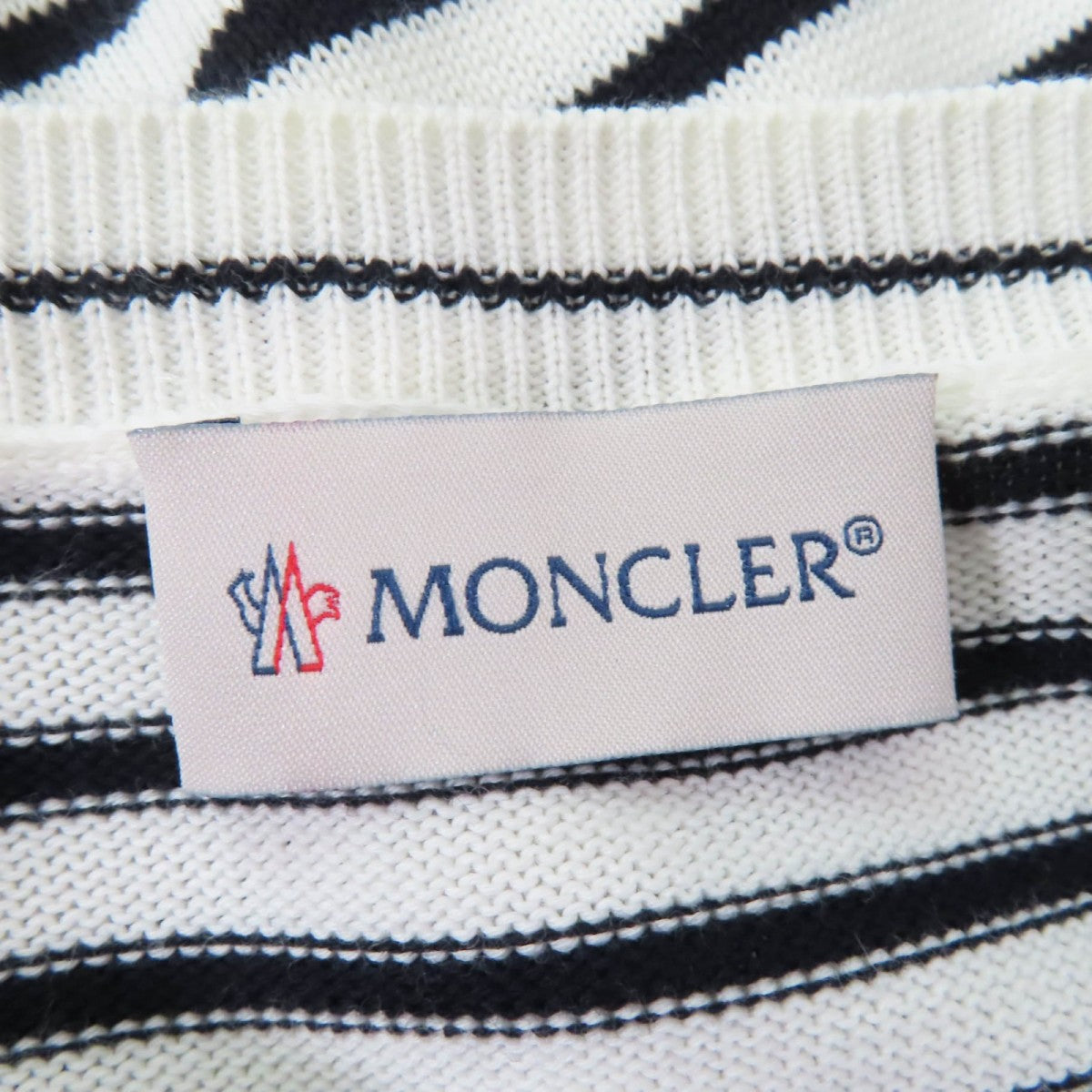 Moncler Knit Cotton Ivory Black Xs
