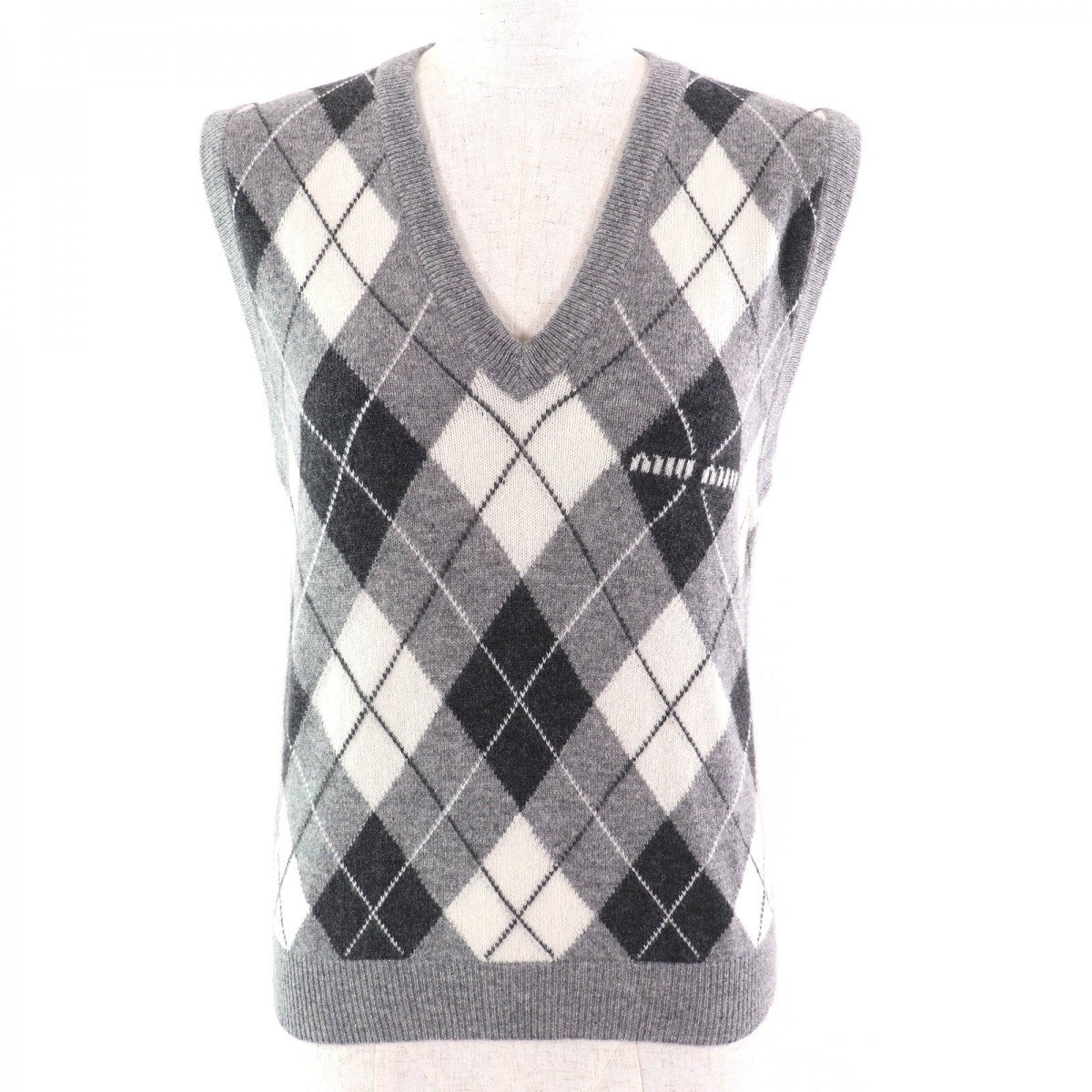 Miumiu Vest Mmv106 Cashmere Gray Type 38