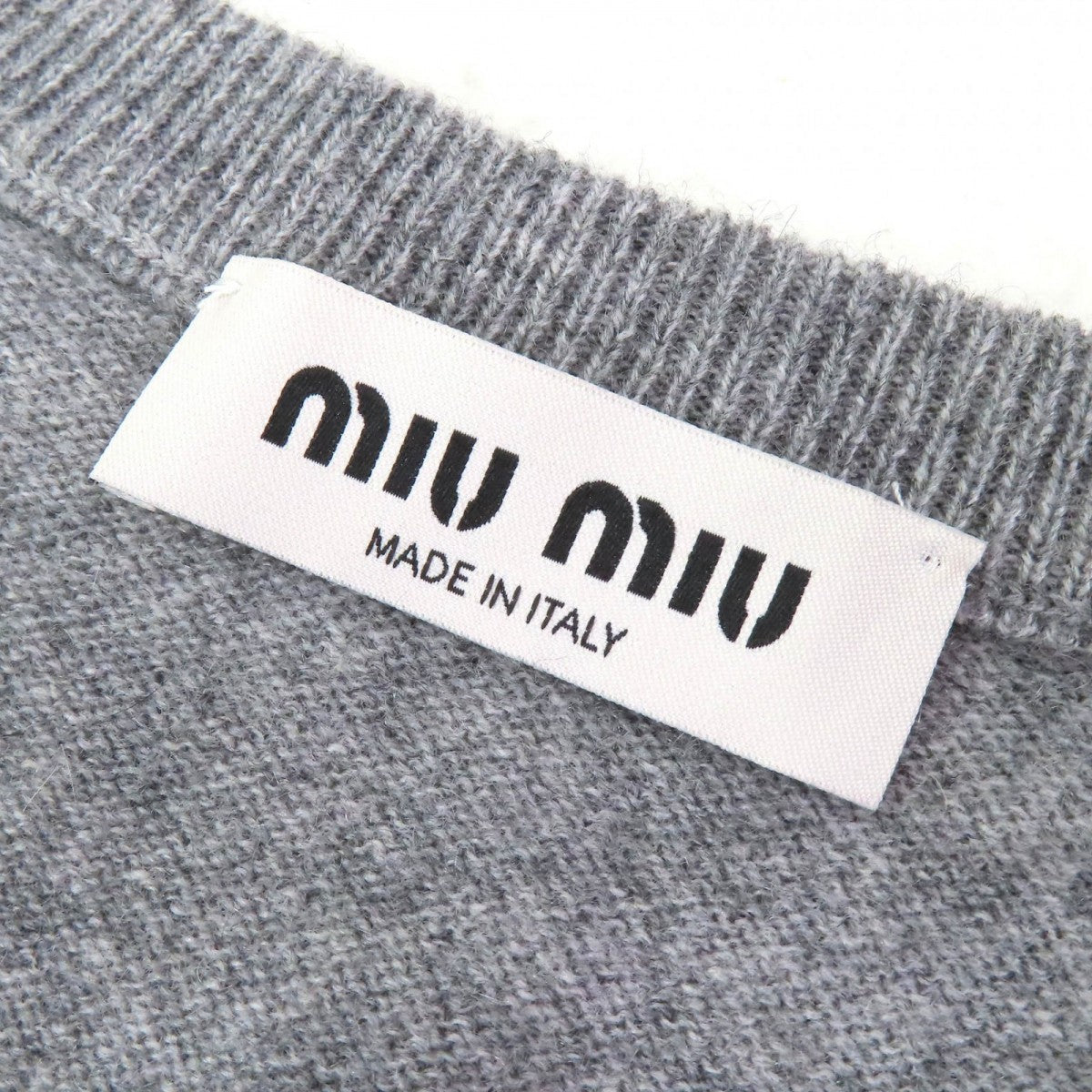 Miumiu Vest Mmv106 Cashmere Gray Type 38