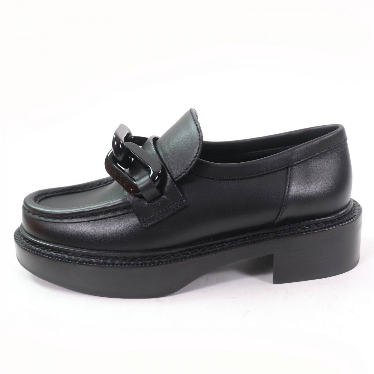 Louis Vuitton Leather Shoes Leather Black Academy Line 34.5