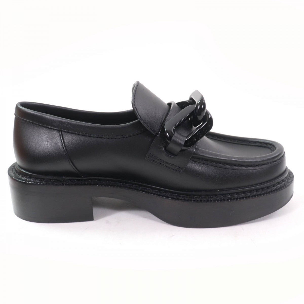 Louis Vuitton Leather Shoes Leather Black Academy Line 34.5