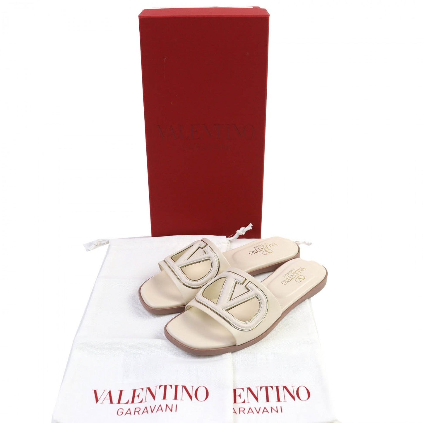 Valentino Garavani Sandals 4W2S0Ib0 Leather Ivory Antique Brass 35