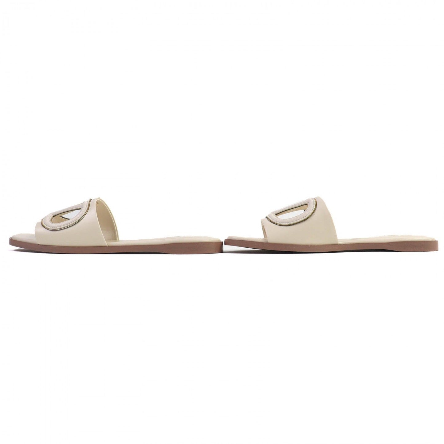 Valentino Garavani Sandals 4W2S0Ib0 Leather Ivory Antique Brass 35