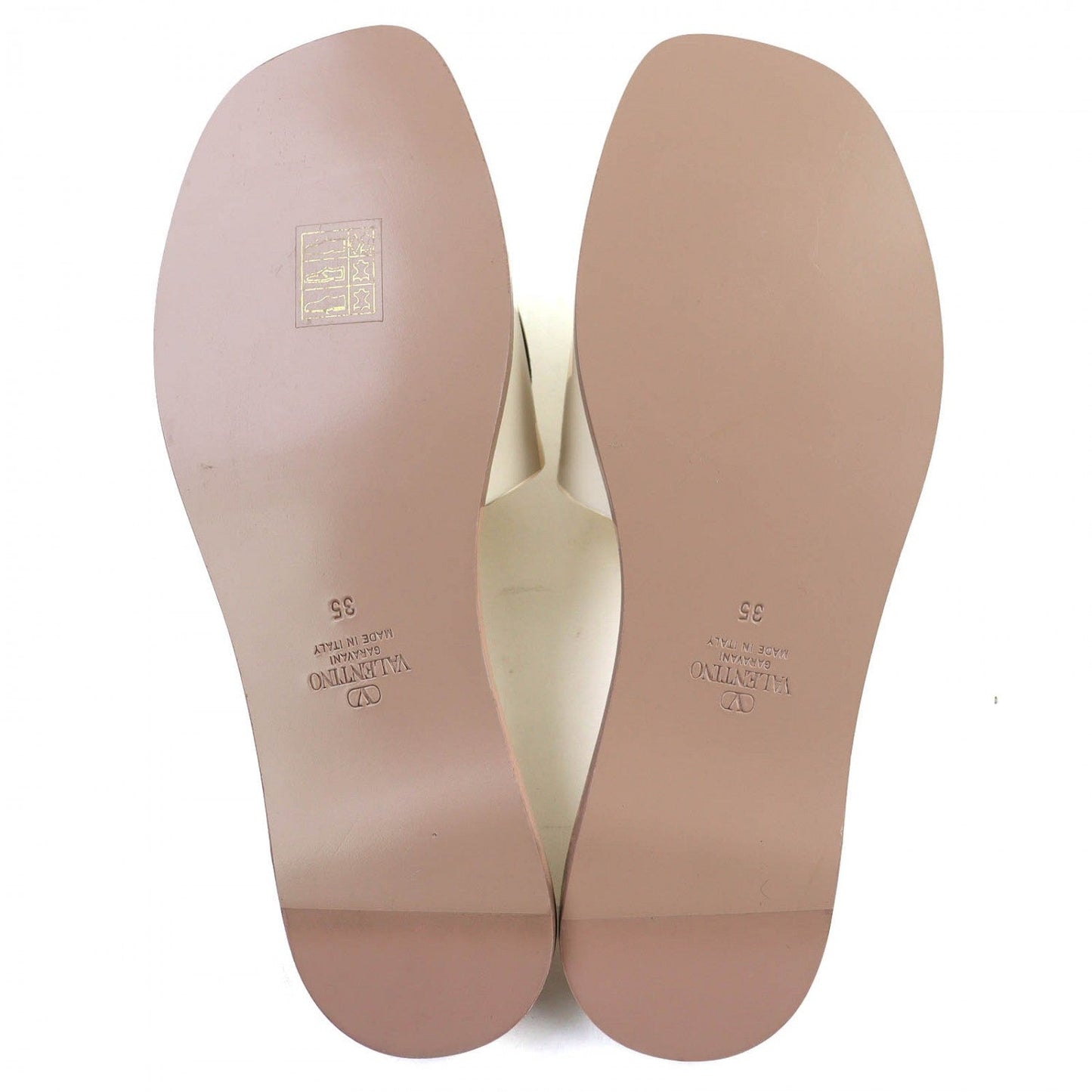 Valentino Garavani Sandals 4W2S0Ib0 Leather Ivory Antique Brass 35