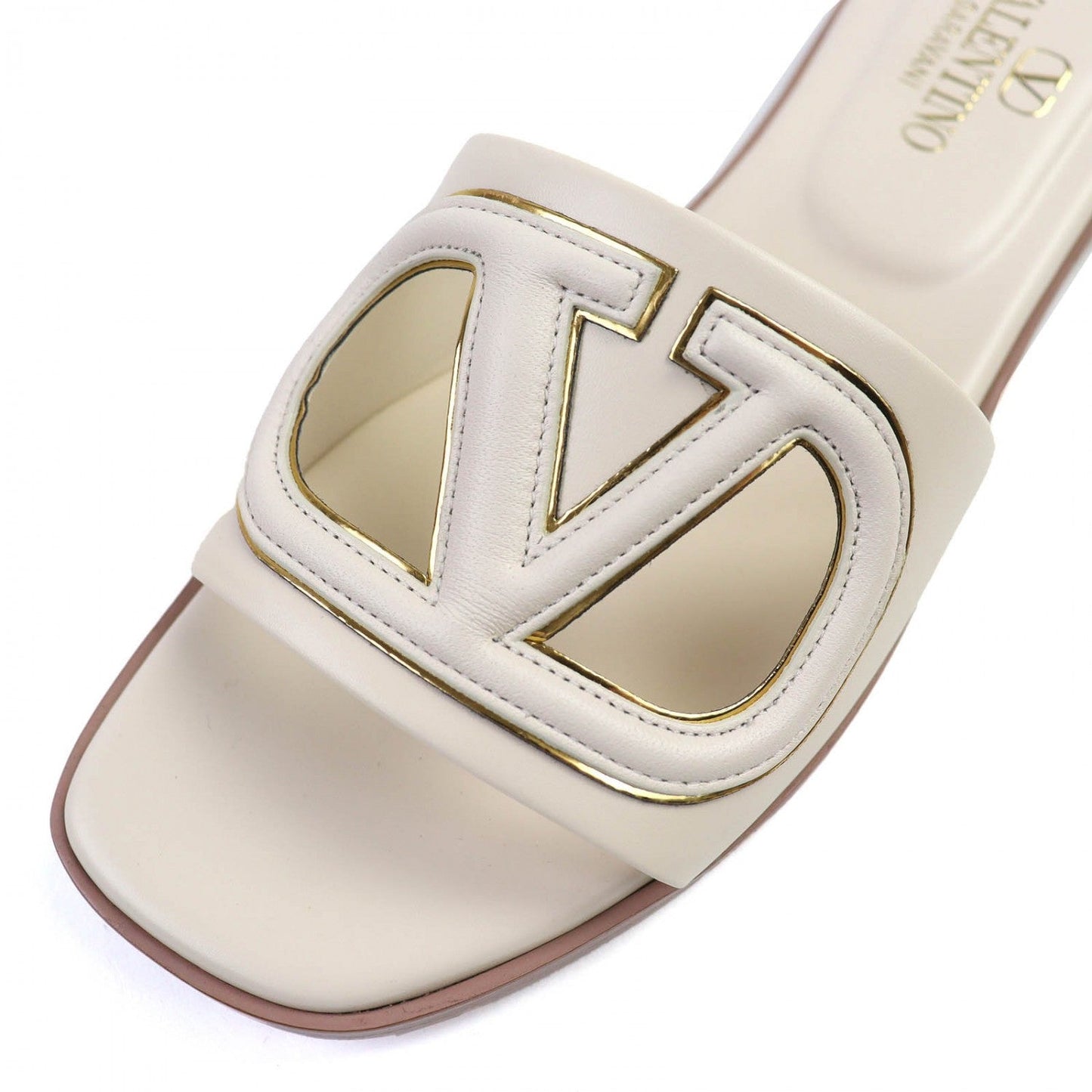 Valentino Garavani Sandals 4W2S0Ib0 Leather Ivory Antique Brass 35