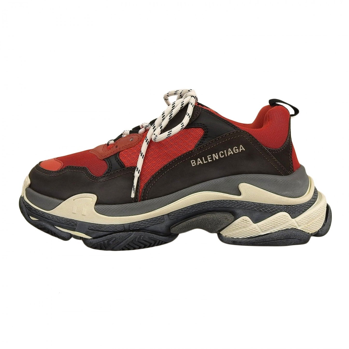 Balenciaga Sneakers 516440 Leather Red Triple-S Triple S 28.5