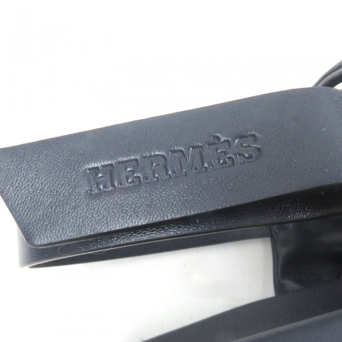 Hermes Sandals Leather Navy Electric 42