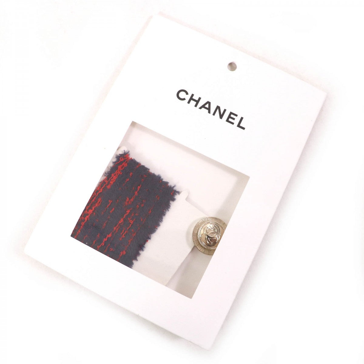 Chanel Short Sleeve Knit 21C P70326 Cotton Navy Red 34