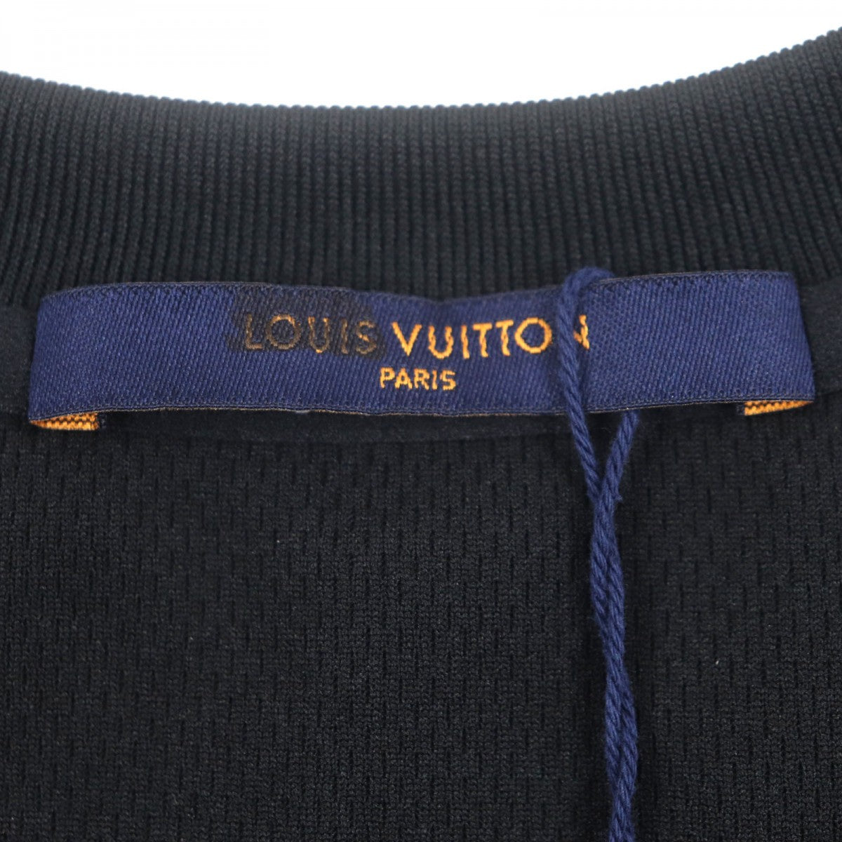 Louis Vuitton Short Sleeve T-Shirt Polyester Blue-Black Snow Technical Xs