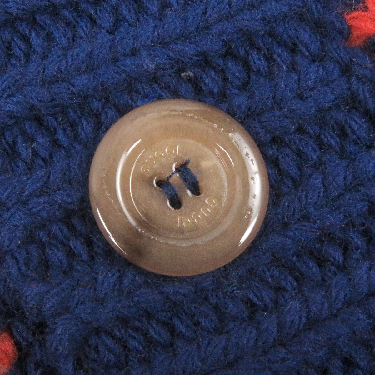 Gucci Cardigan 711571 Wool Orange Blue L