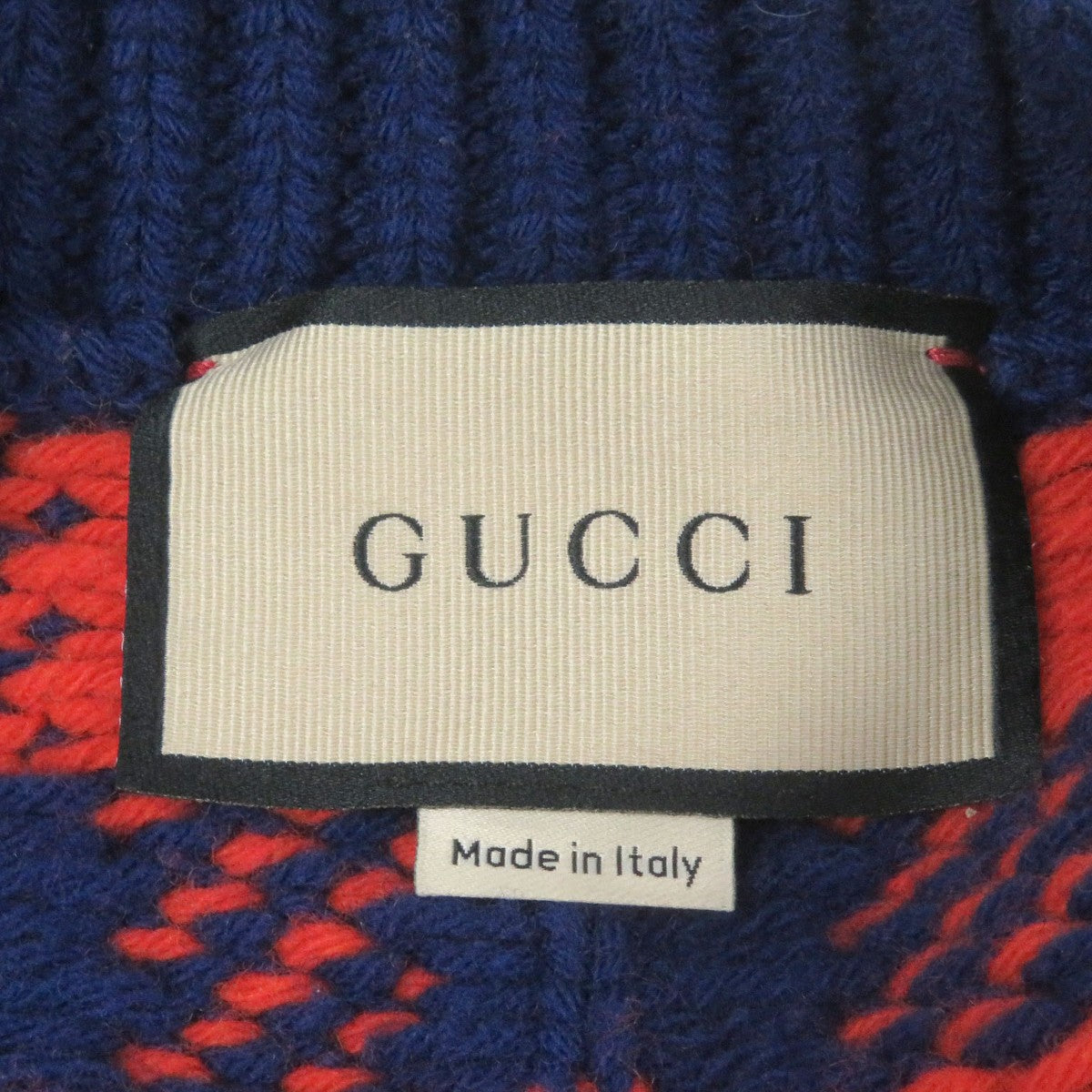 Gucci Cardigan 711571 Wool Orange Blue L