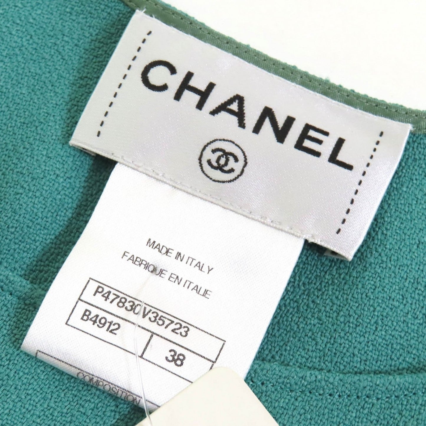 Chanel Tunic P47830 Viscose Green Beige Type Blue 38