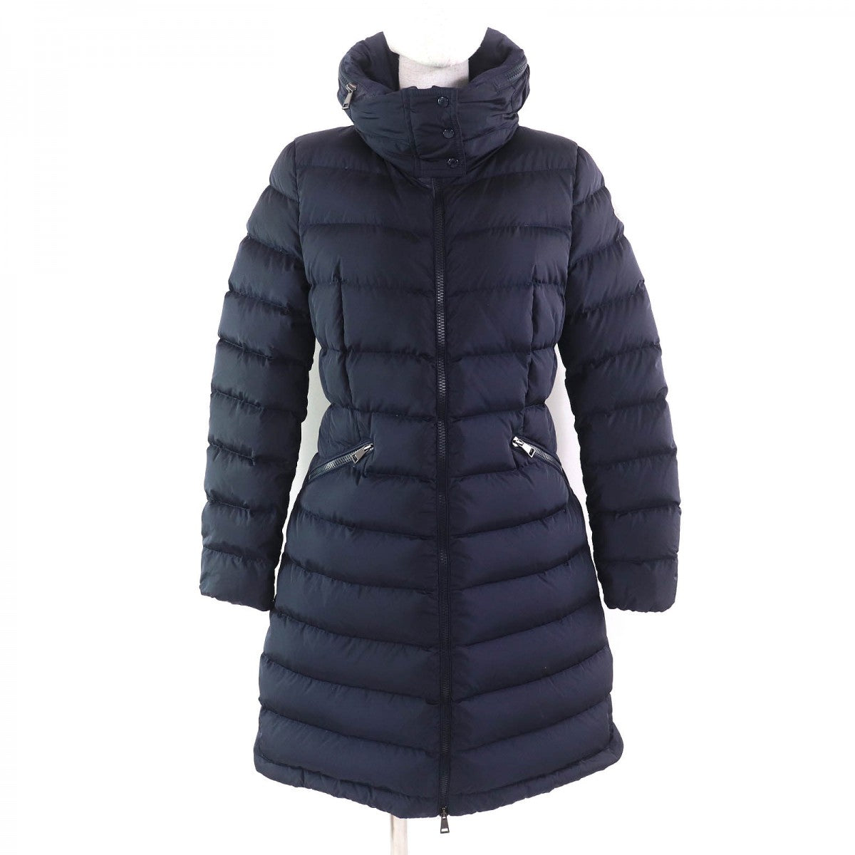 Moncler Down Coat Nylon Navy Flammette 1