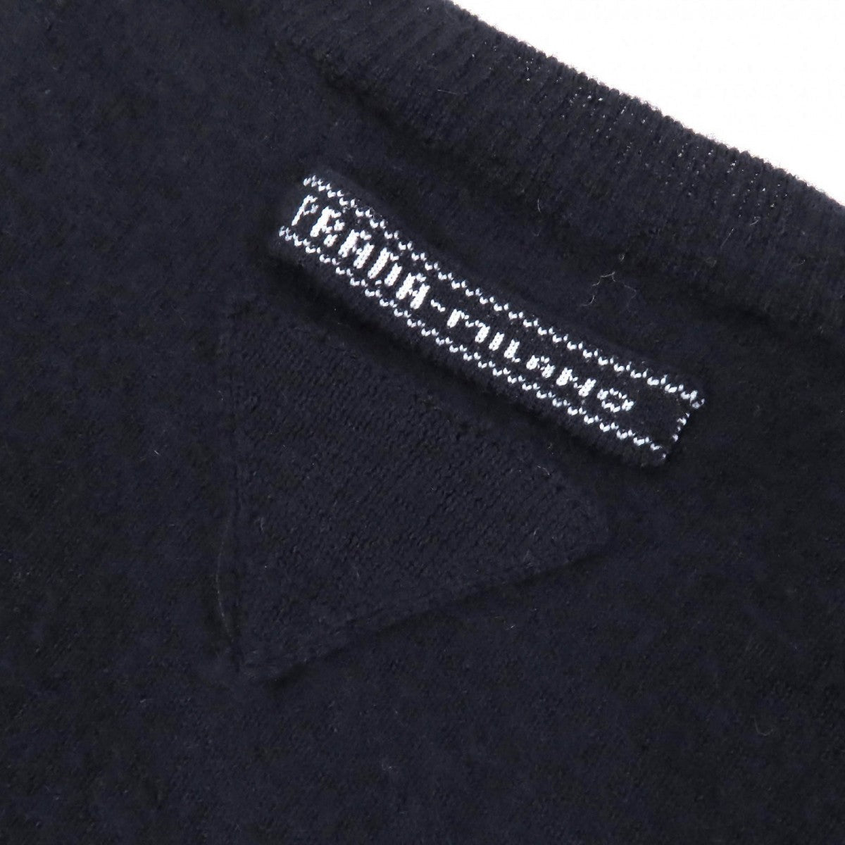Prada Short Sleeve Knit P24D2Q Cashmere Navy 36