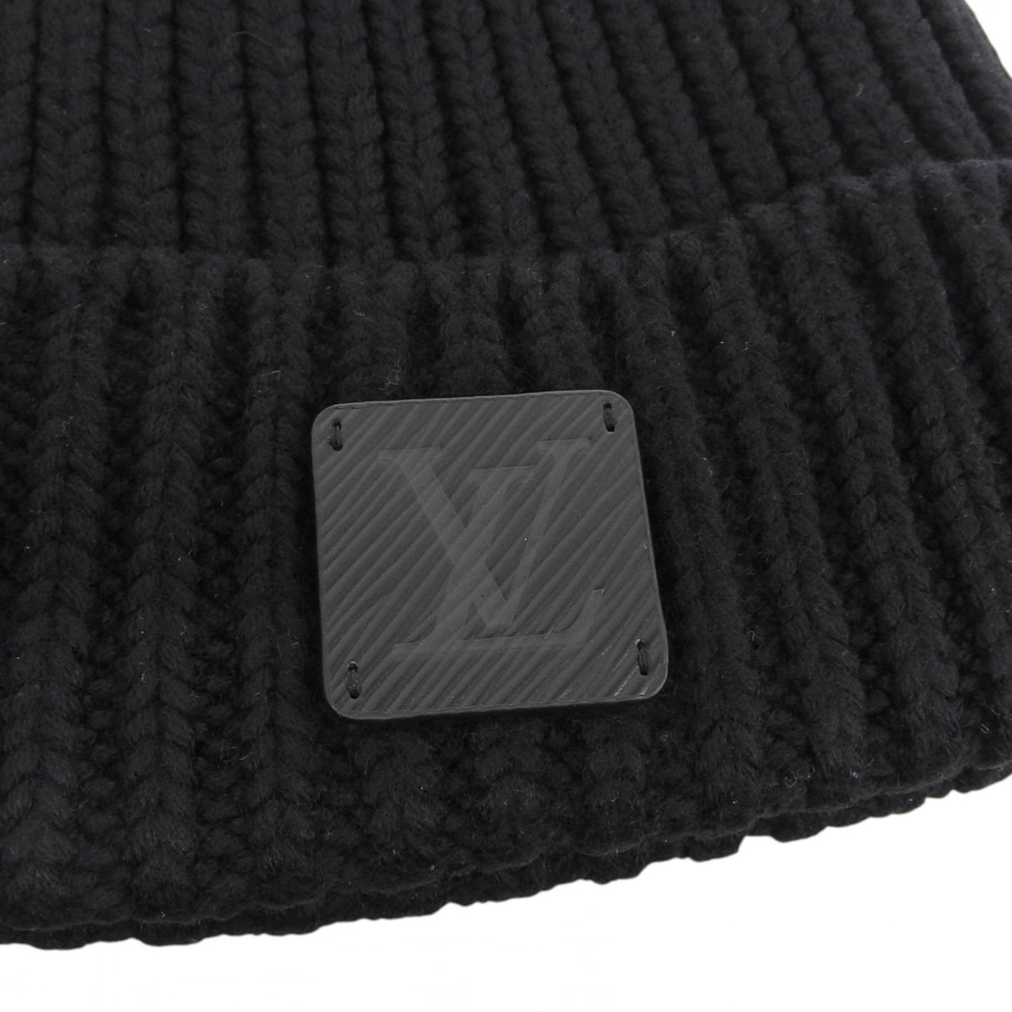 Louis Vuitton Knit Cap M79370 Wool Black Epi Beanie Epi