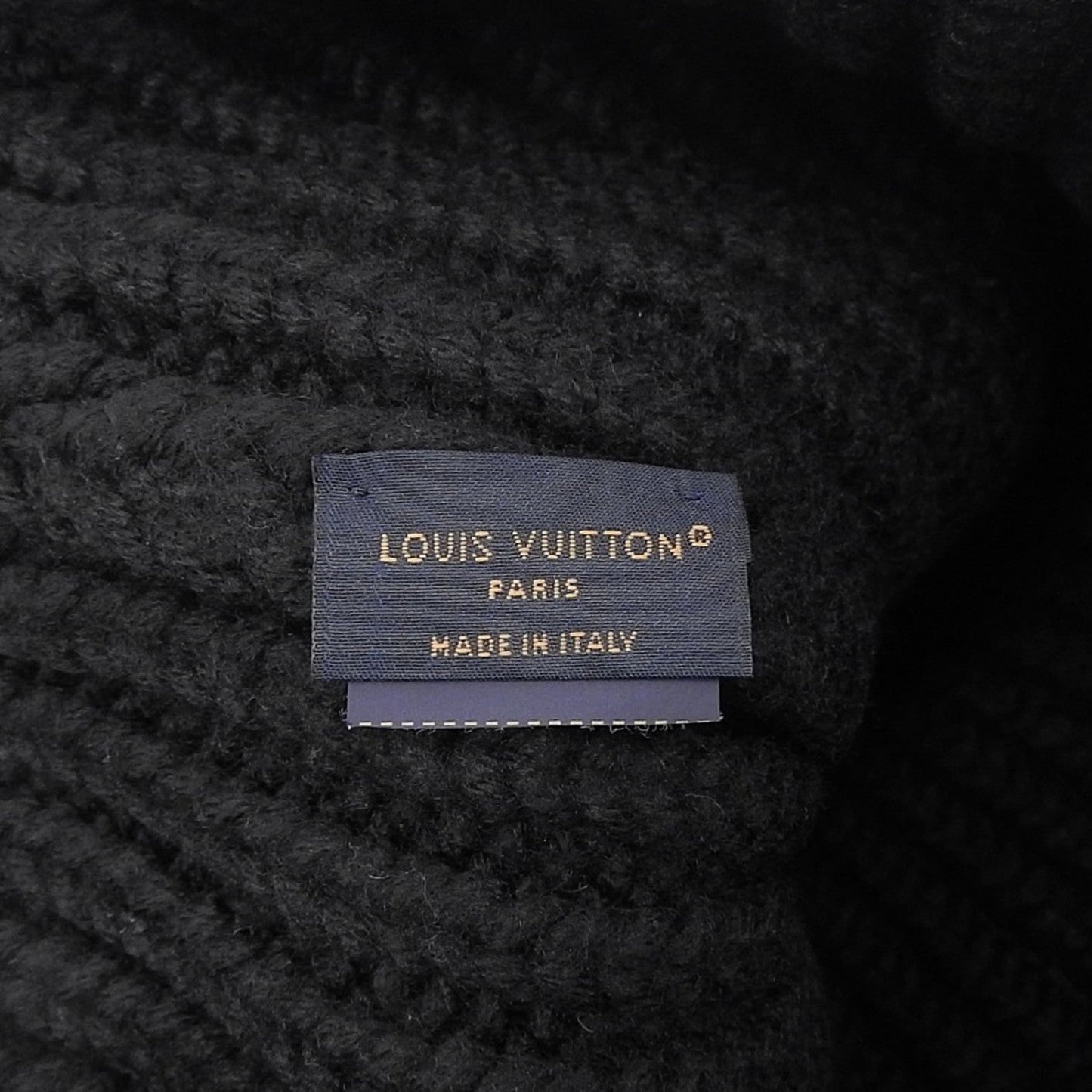 Louis Vuitton Knit Cap M79370 Wool Black Epi Beanie Epi