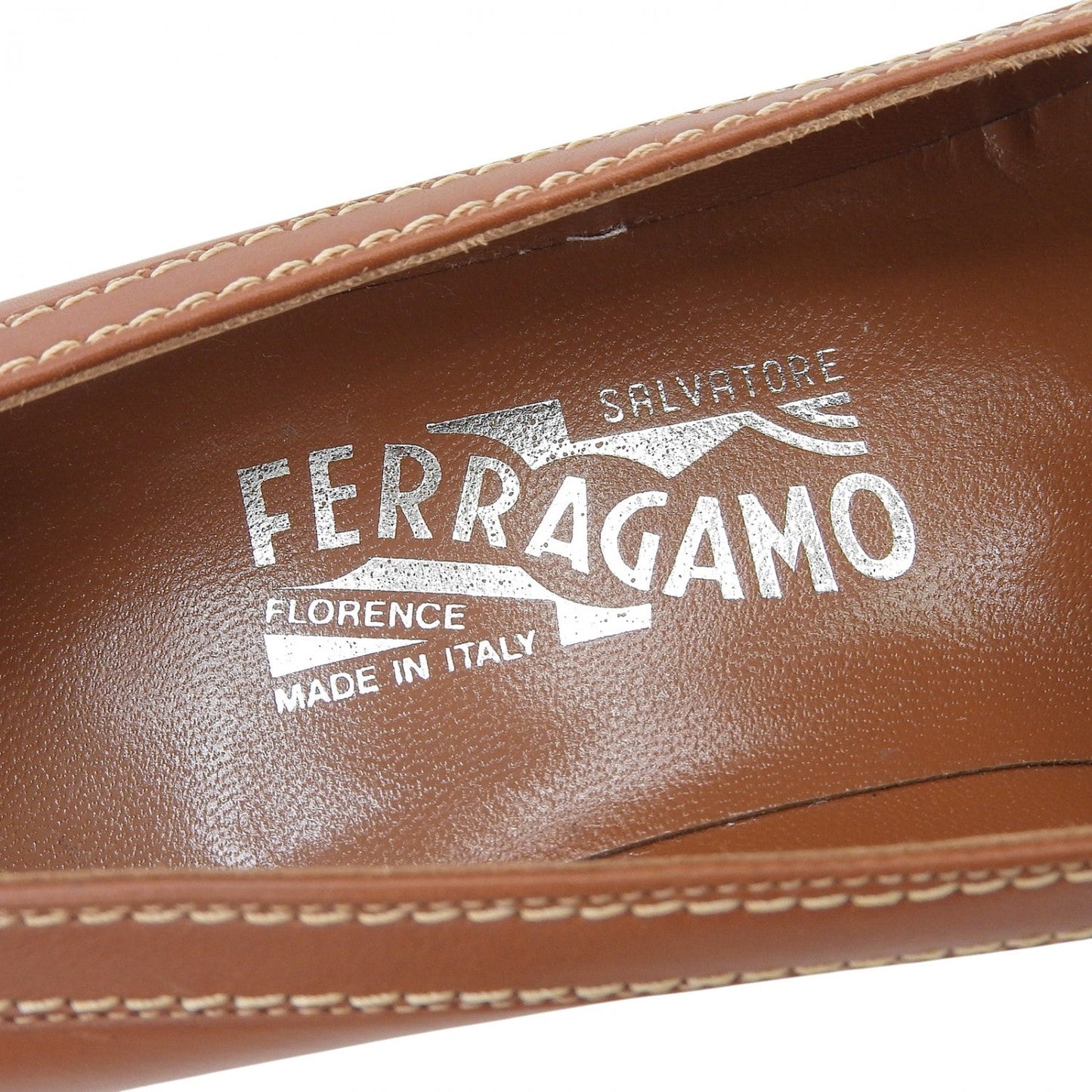 Salvatore Ferragamo Pumps Leather Brown Flaviana 6.5