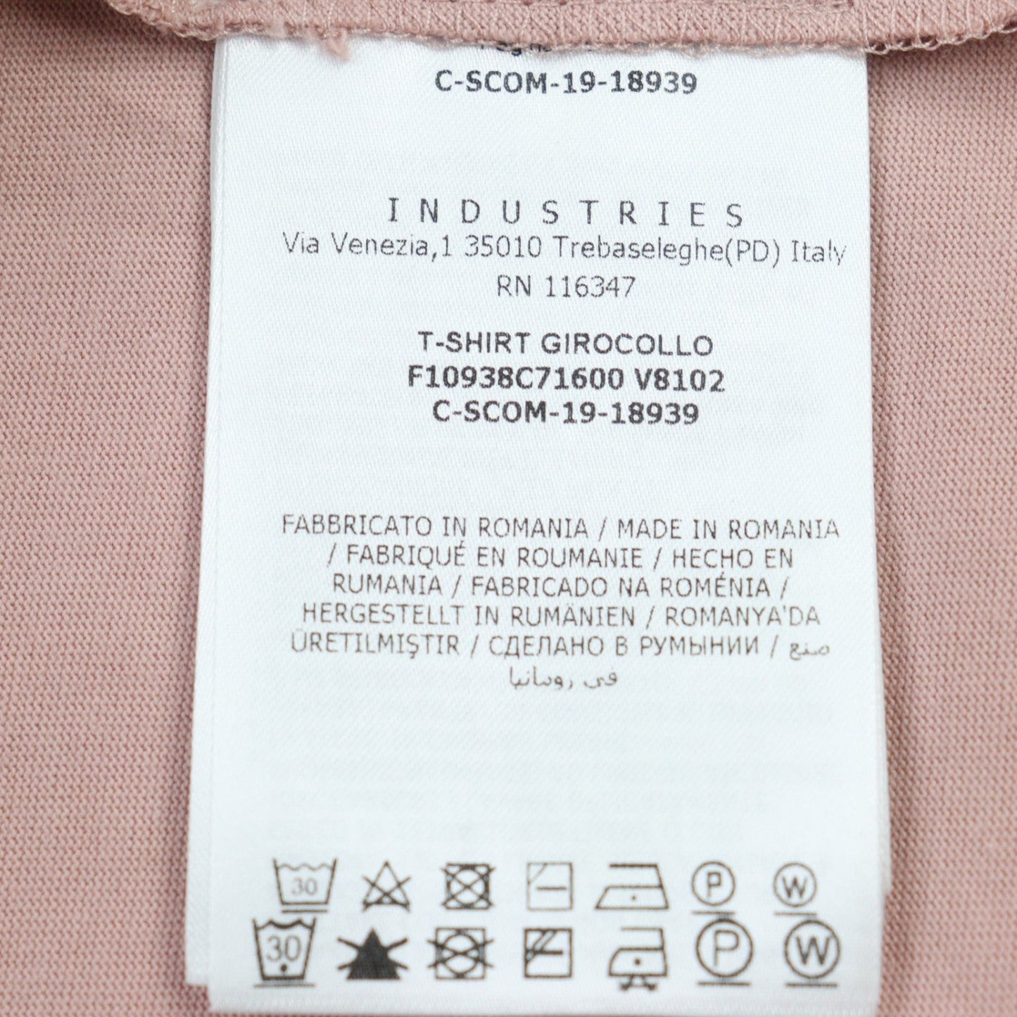 Moncler Short Sleeve T-Shirt Cotton Pink T-Shirt S