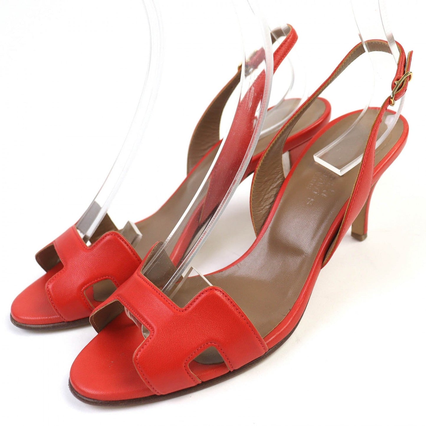 Hermes Sandals Leather Red Night 36