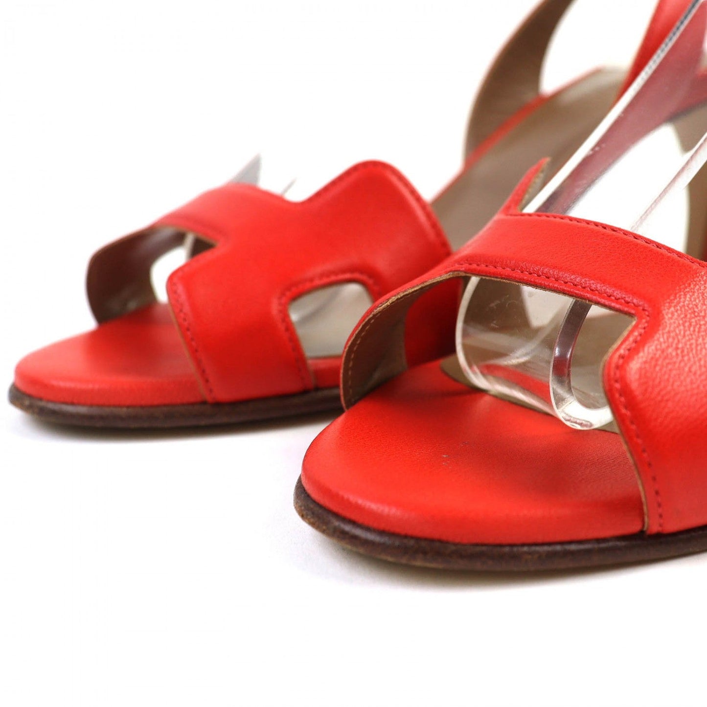 Hermes Sandals Leather Red Night 36