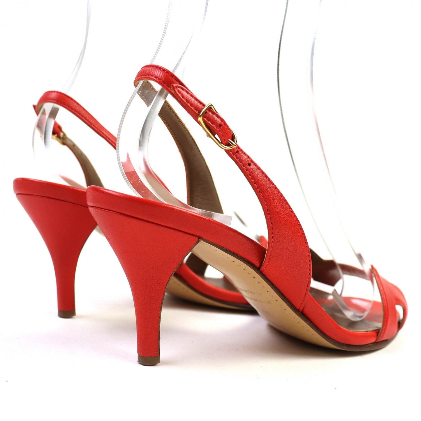 Hermes Sandals Leather Red Night 36