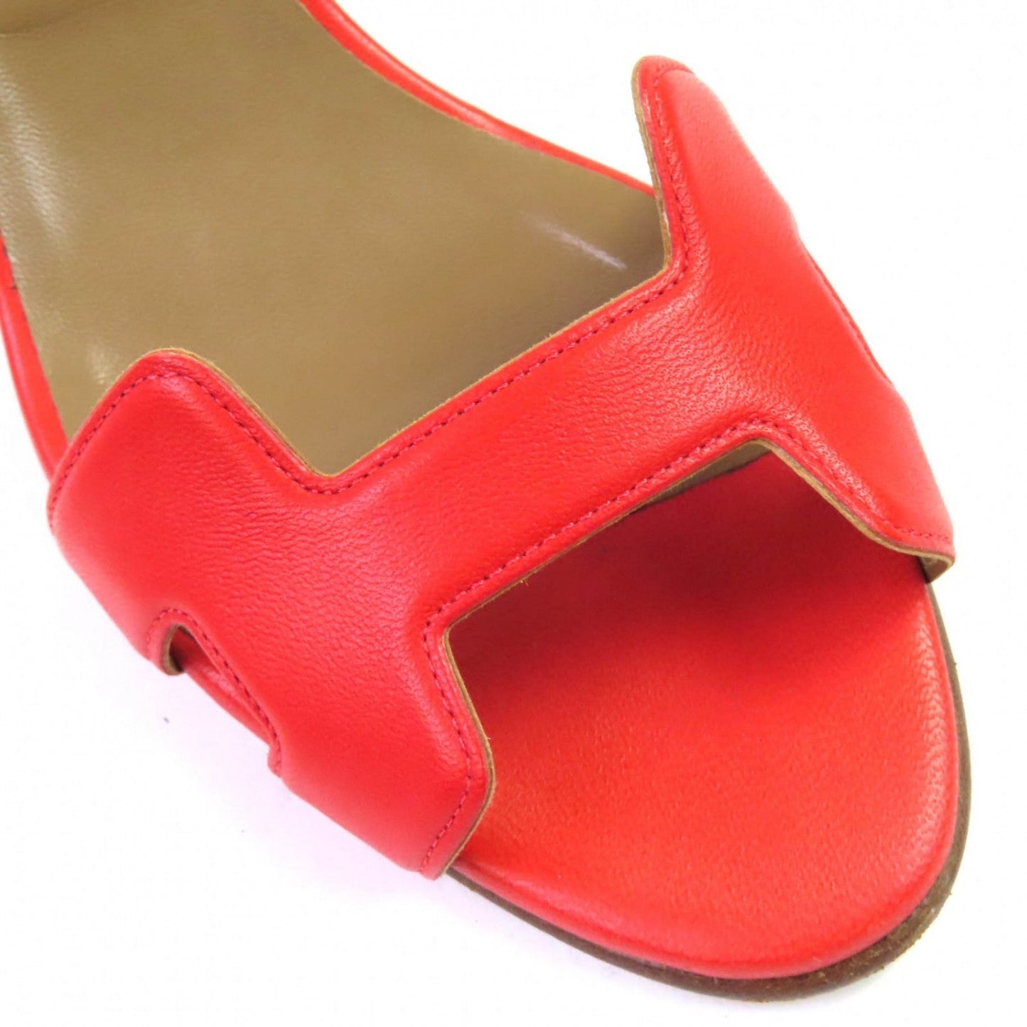 Hermes Sandals Leather Red Night 36